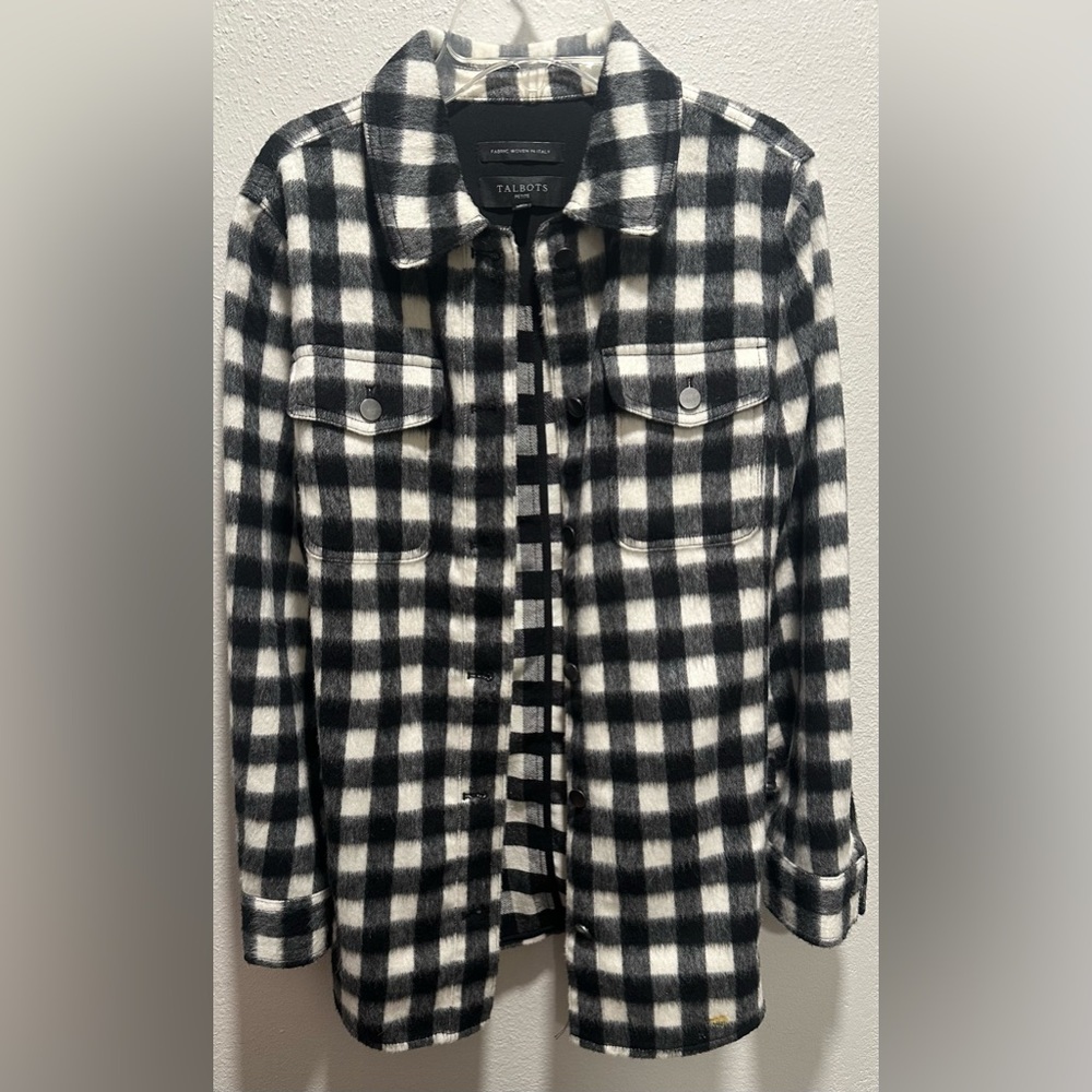 Talbots Belted Wool Blend Shacket - image 1